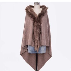• Faux Fur Poncho •